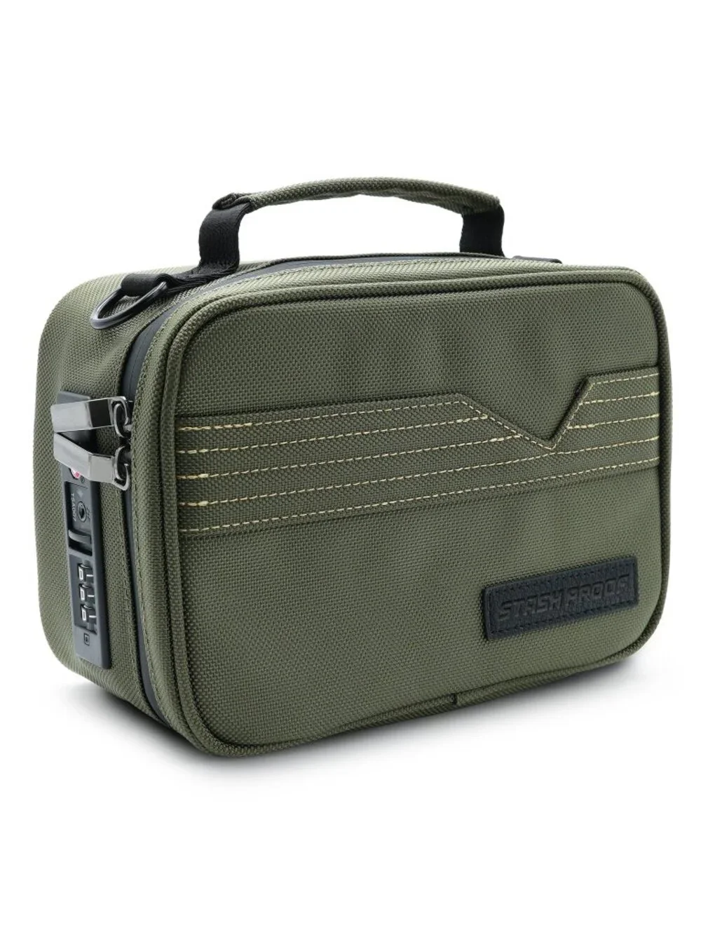 Stash Pack Green Storage Case TSA Combination Portable Lock Bag Odor Resistant